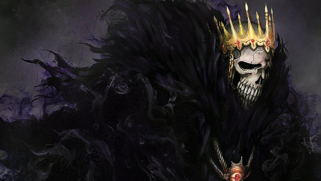 Skull crown black robe red free wallpaper - medium preview image