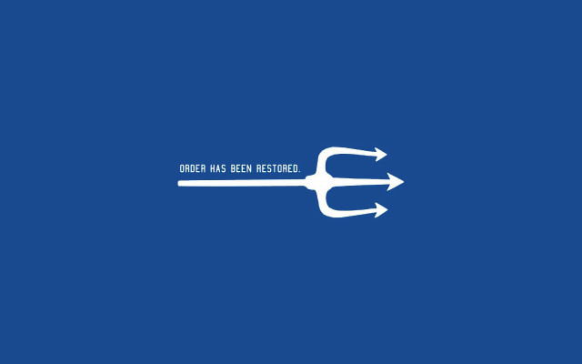 Blue background white arrows text free wallpaper - medium preview image