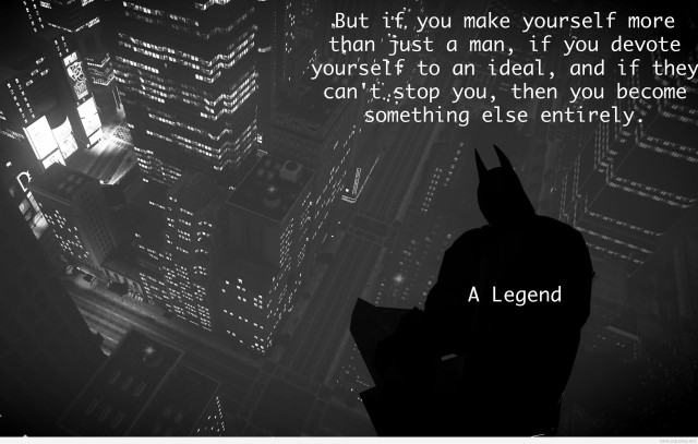 Batman silhouette legend quote city free wallpaper - medium preview image