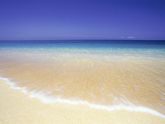 Beach wave shore blue sky free wallpaper - medium preview image