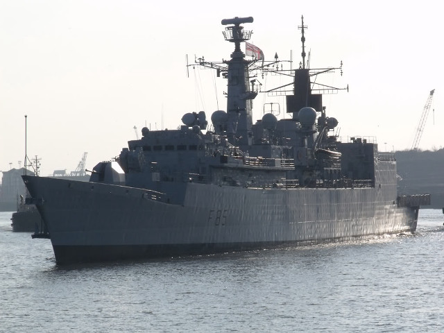 Battleship floating water dock boat free wallpaper - medium preview image