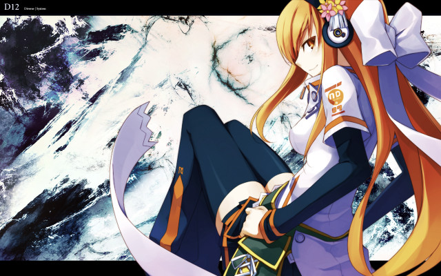 Anime girl long hair bow #6 free wallpaper - medium preview image