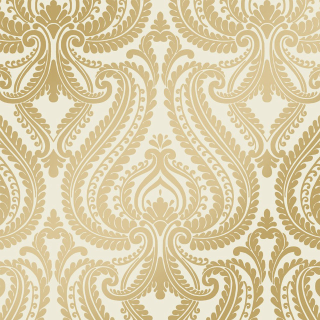 Gold white wallpaper swirls leaves free wallpaper - medium preview image