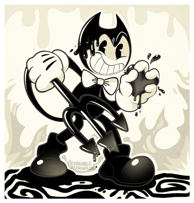 Cartoon character black white background free wallpaper - medium preview image