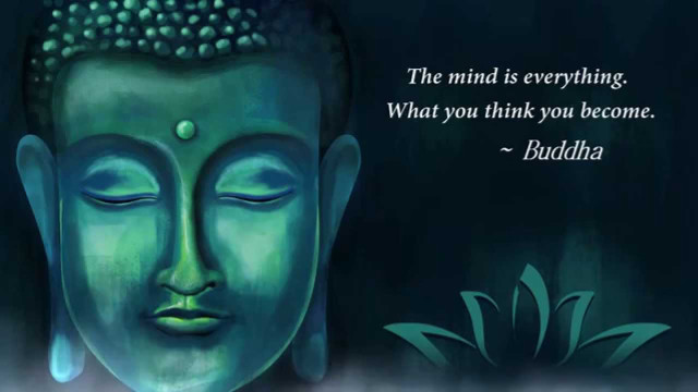 Buddha statue mind everything quote free wallpaper - medium preview image