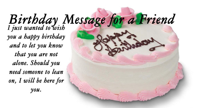 Birthday cake friend message happy free wallpaper - medium preview image