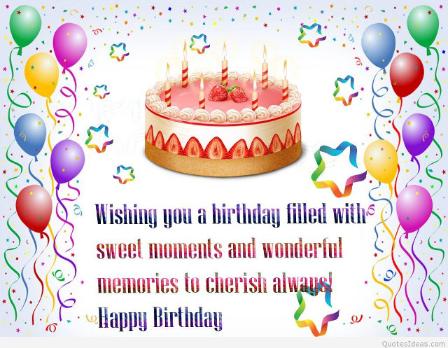 Birthday card cake balloons sweet free wallpaper - medium preview image