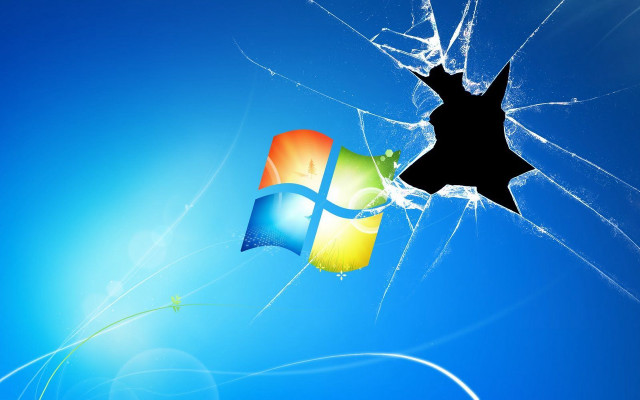 Broken window star blue sky #2 free wallpaper - medium preview image
