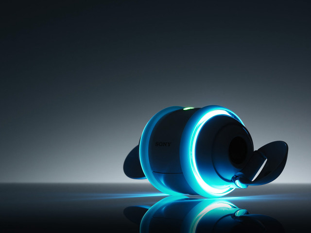 Blue light device reflection black free wallpaper - medium preview image