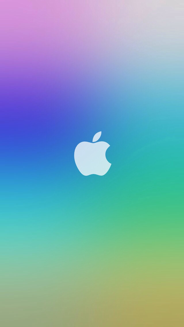 Blurry apple logo colorful background free wallpaper - medium preview image