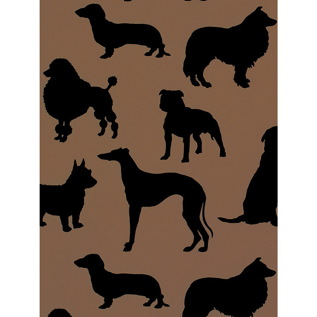 Dog silhouettes brown background black free wallpaper - medium preview image