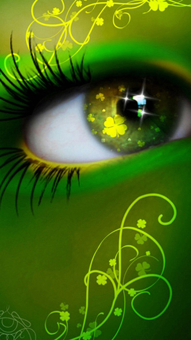 Green eye cross iris closeup free wallpaper - medium preview image
