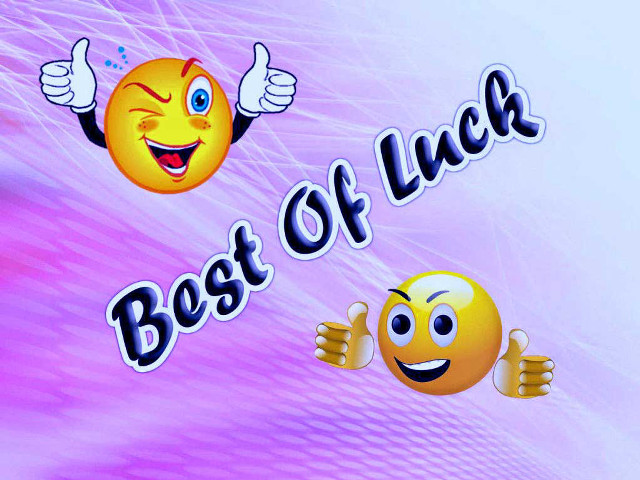 Smiley best of luck purple free wallpaper - medium preview image