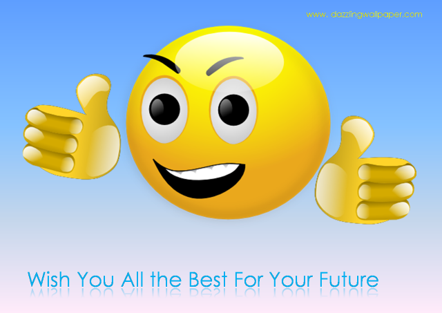 Yellow emoticon thumbs up blue free wallpaper - medium preview image