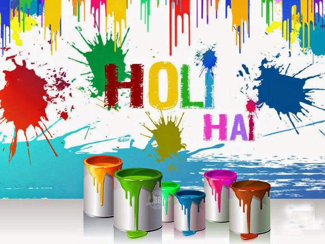 Paint cans splatters holi hai #2 free wallpaper - medium preview image