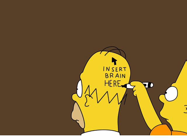Man drawing simpsons character head free wallpaper - medium preview image