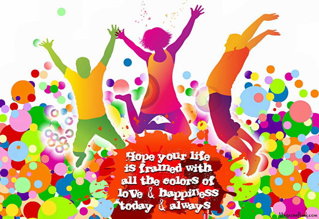 Jumping people quote colors love free wallpaper - medium preview image
