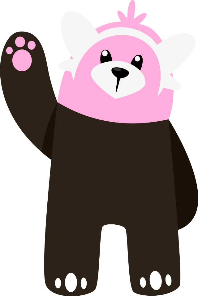 Brown bear pink hat paws free wallpaper - medium preview image