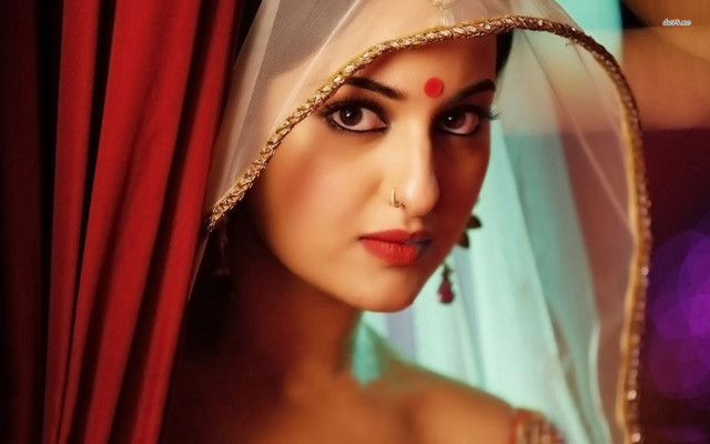Woman veil headpiece red curtain free wallpaper - medium preview image