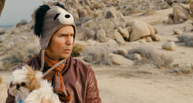 Man dog hat scarf desert free wallpaper - medium preview image
