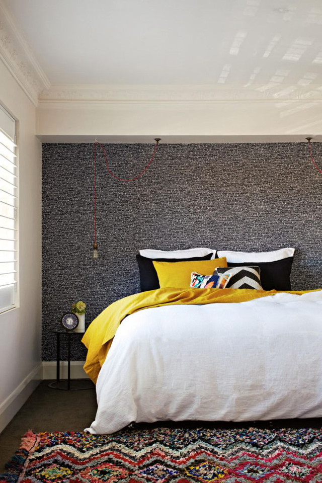 Bed yellow comforter pillow bedroom free wallpaper - medium preview image