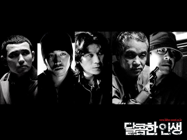 Korean group people black white free wallpaper - medium preview image