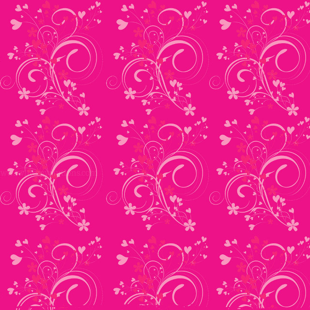 Pink background hearts flowers side free wallpaper - medium preview image