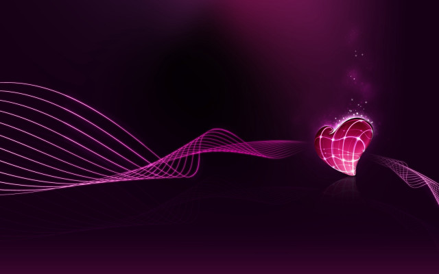 Heart wave light center pink free wallpaper - medium preview image