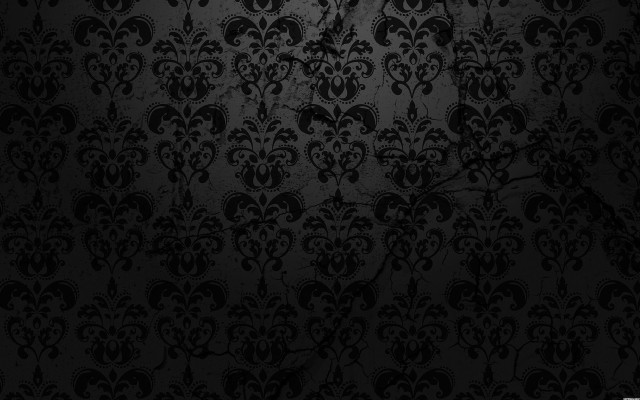 Black wallpaper floral pattern leaves #3 free wallpaper - medium preview image