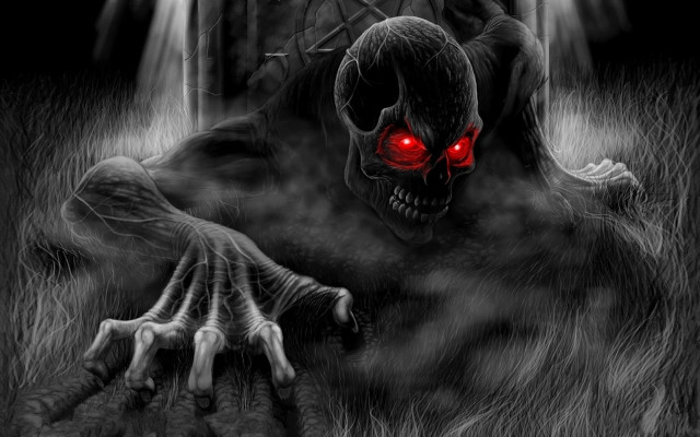 Creepy monster red eyes dark free wallpaper - medium preview image