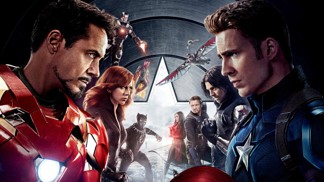 Avengers group black background logo free wallpaper - medium preview image