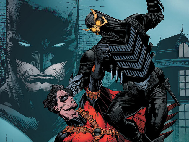 Batman demon fight city street free wallpaper - medium preview image