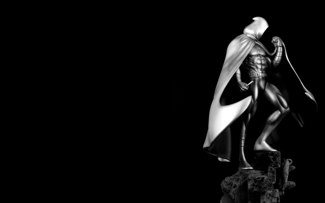 Statue man cape sword black free wallpaper - medium preview image