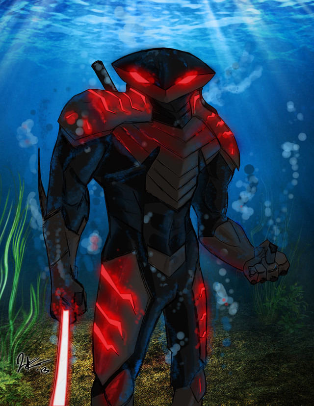 Underwater man red saber coral free wallpaper - medium preview image