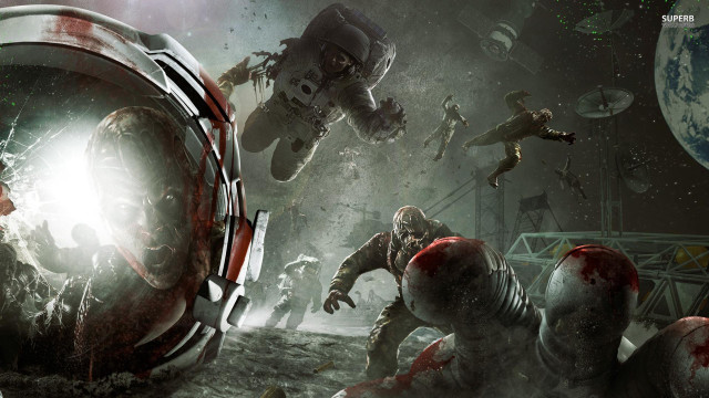 Zombies space station man middle free wallpaper - medium preview image