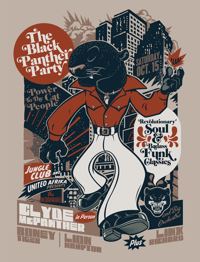 Black panther red shirt poster free wallpaper - medium preview image