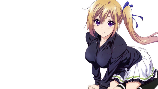Woman black shirt white skirt free wallpaper - medium preview image