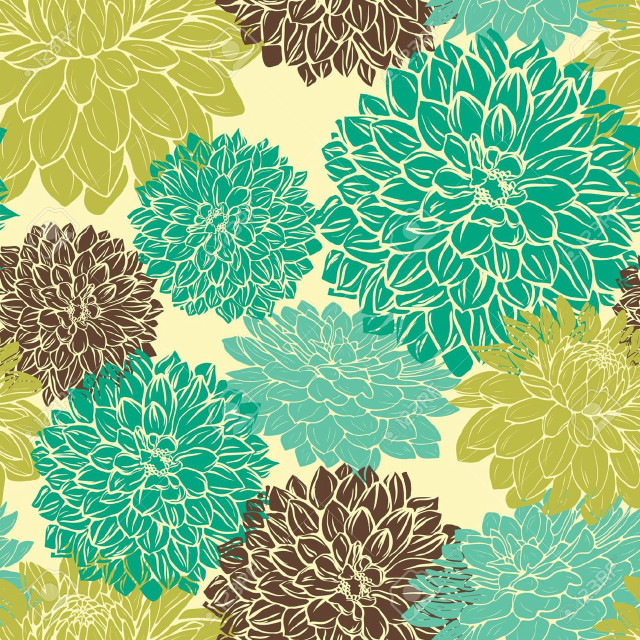 Flowers tablecloth green wallpaper pattern free wallpaper - medium preview image