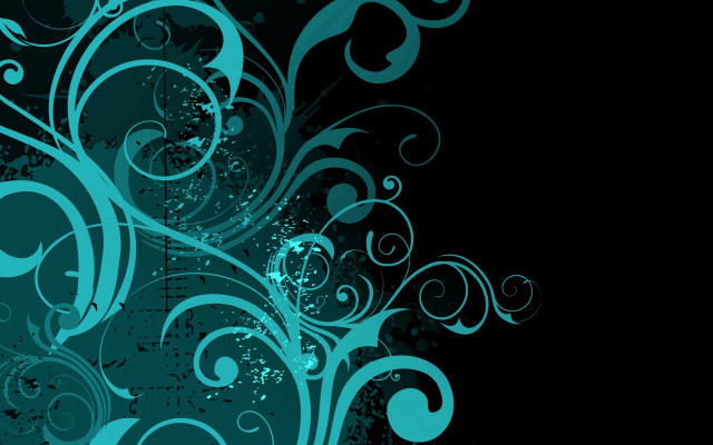 Blue black background swirls bubbles free wallpaper - medium preview image