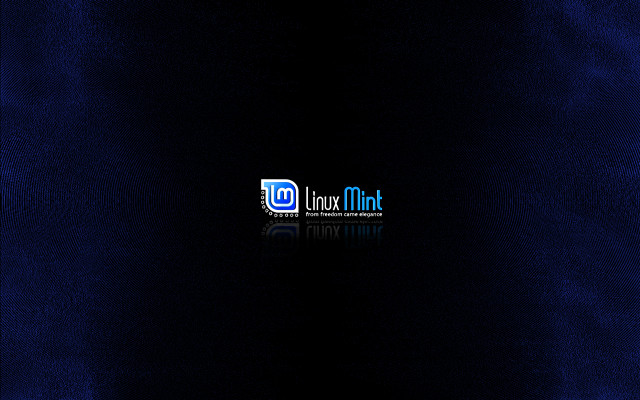 Blue background linux logo reflection free wallpaper - medium preview image
