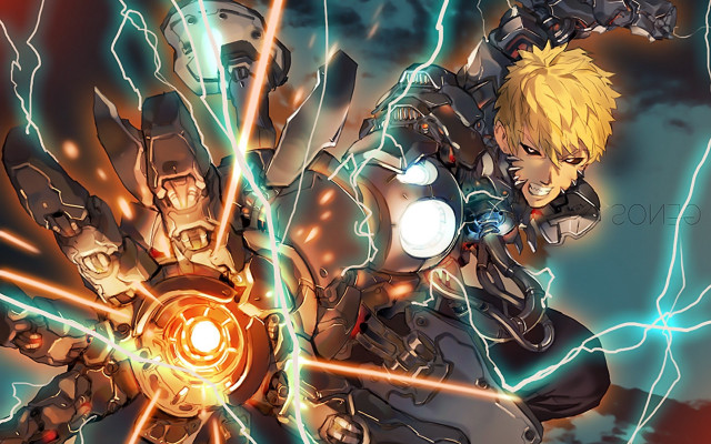 Cartoon character lightning effect robot free wallpaper - medium preview image