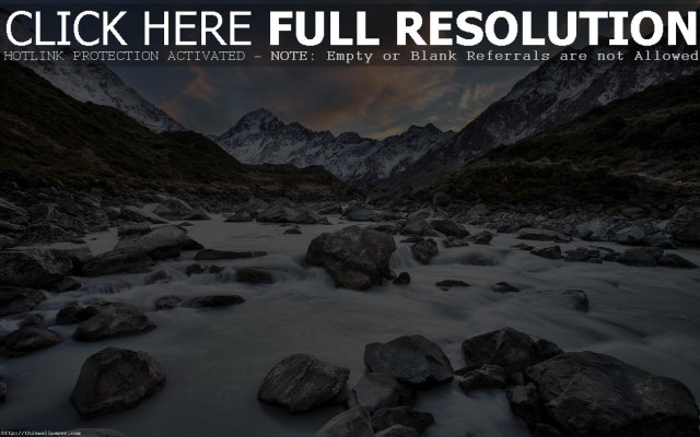 River rocks sky clouds mountains free wallpaper - medium preview image