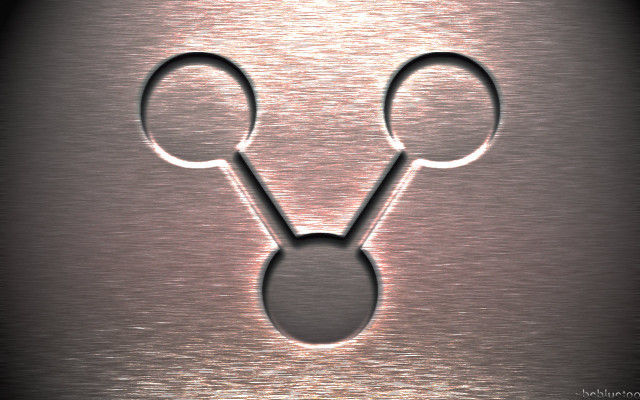 Metallic scissors shadow centered purism free wallpaper - medium preview image