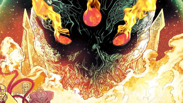 Close up face flames eyes free wallpaper - medium preview image