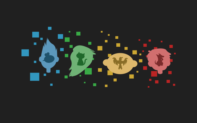 Speech bubbles colored black background free wallpaper - medium preview image