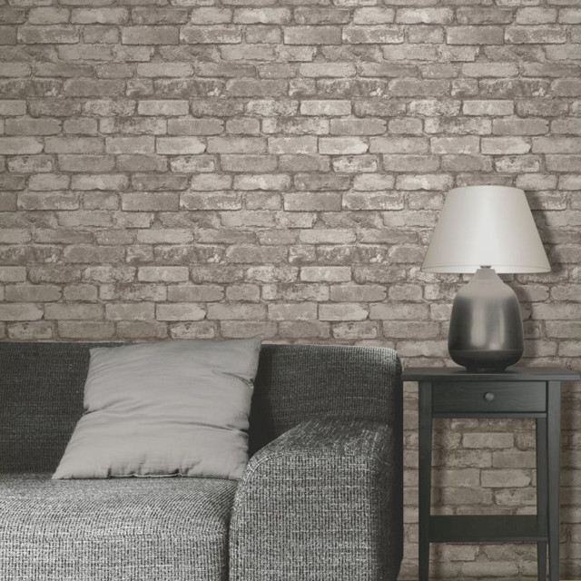 Couch lamp table brick wall free wallpaper - medium preview image