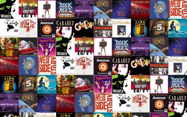 Movie title collage colorful sizes free wallpaper - medium preview image