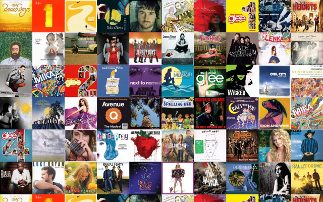 Movie music collage colorful variety free wallpaper - medium preview image