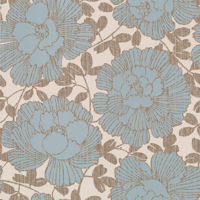 Blue flower beige background foliage free wallpaper - medium preview image