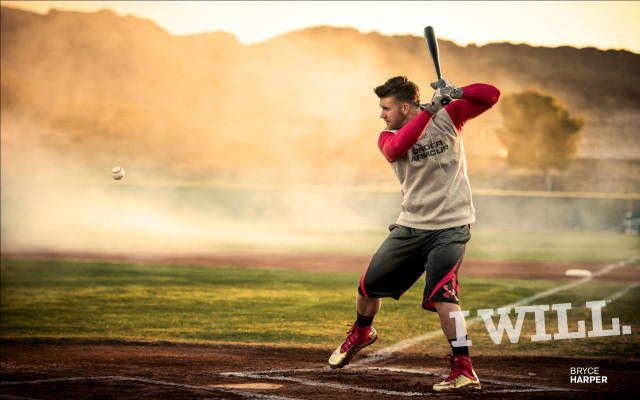 Man holding baseball bat field free wallpaper - medium preview image